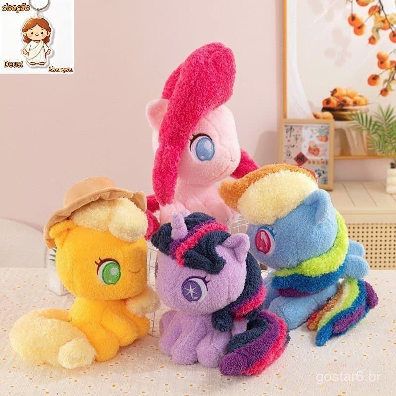 Q Versão Brinquedo de Pelúcia My Little Pony Edição Menina Twilight Sparkle Rainbow Dash Peter Pan Brinquedo SP1