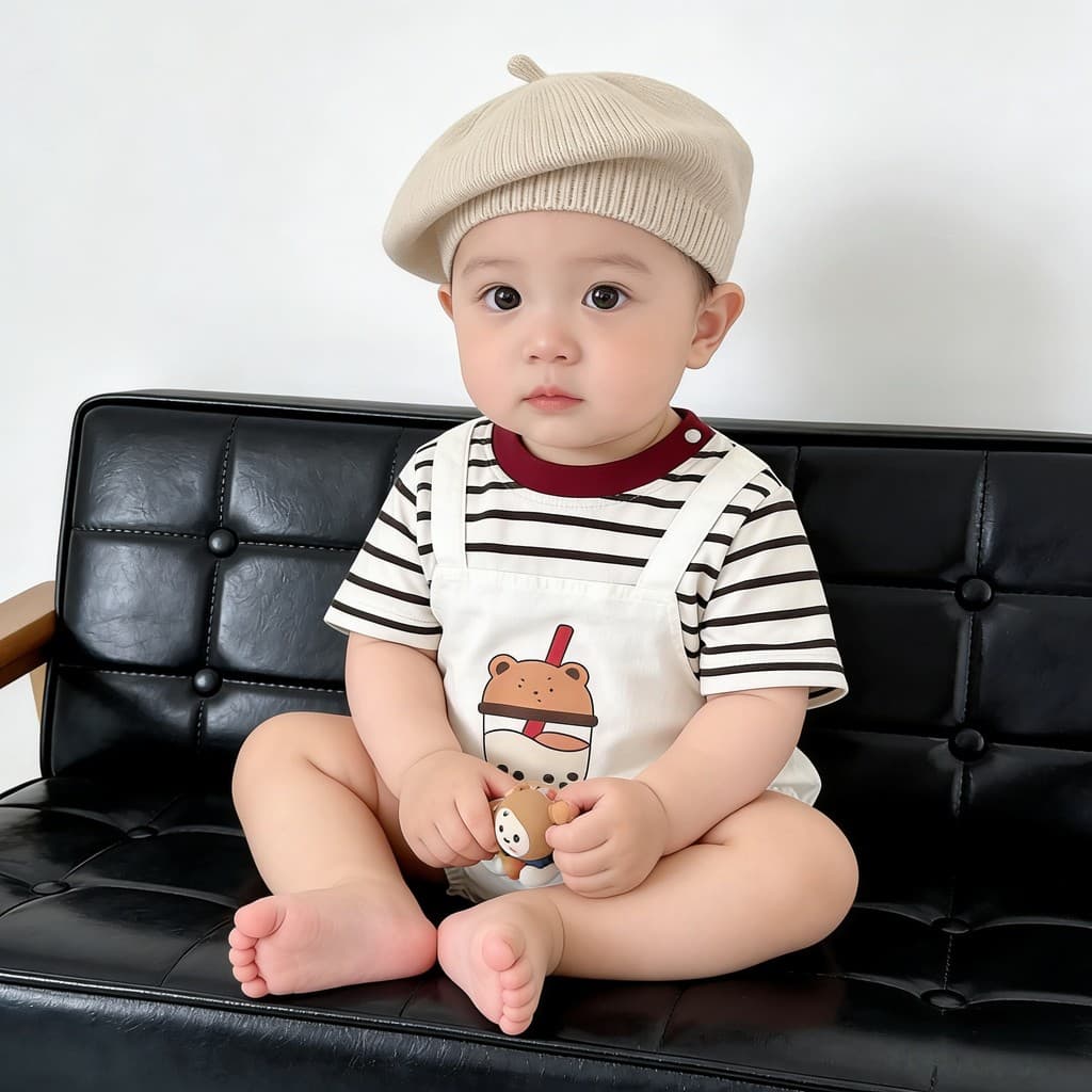 Roupas infantis de bebê de manga curta verão estilo fino masculino feminino roupas de verão Outing triângulo macacão Sup