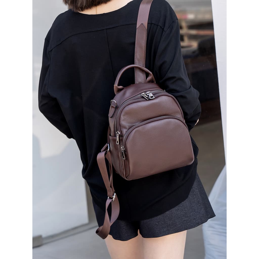 Mochila de couro genuíno feminino 2026 novo estilo saco Commuter mochila de viagem senhoras saco do mensageiro High-End