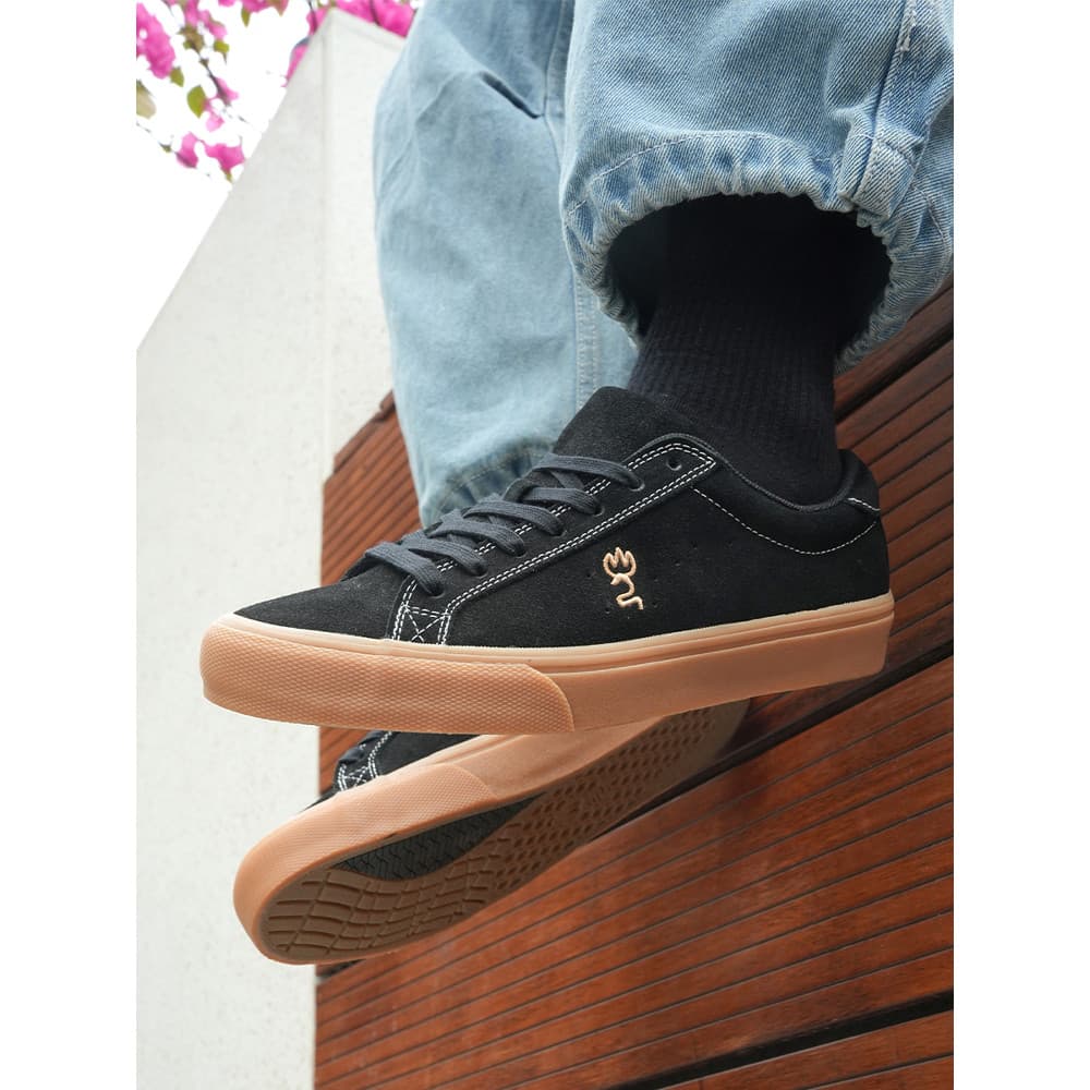Jiluke clássico Beidoux preto borracha crua das mulheres dos homens esportes sapatos de skate americano resistente ao de