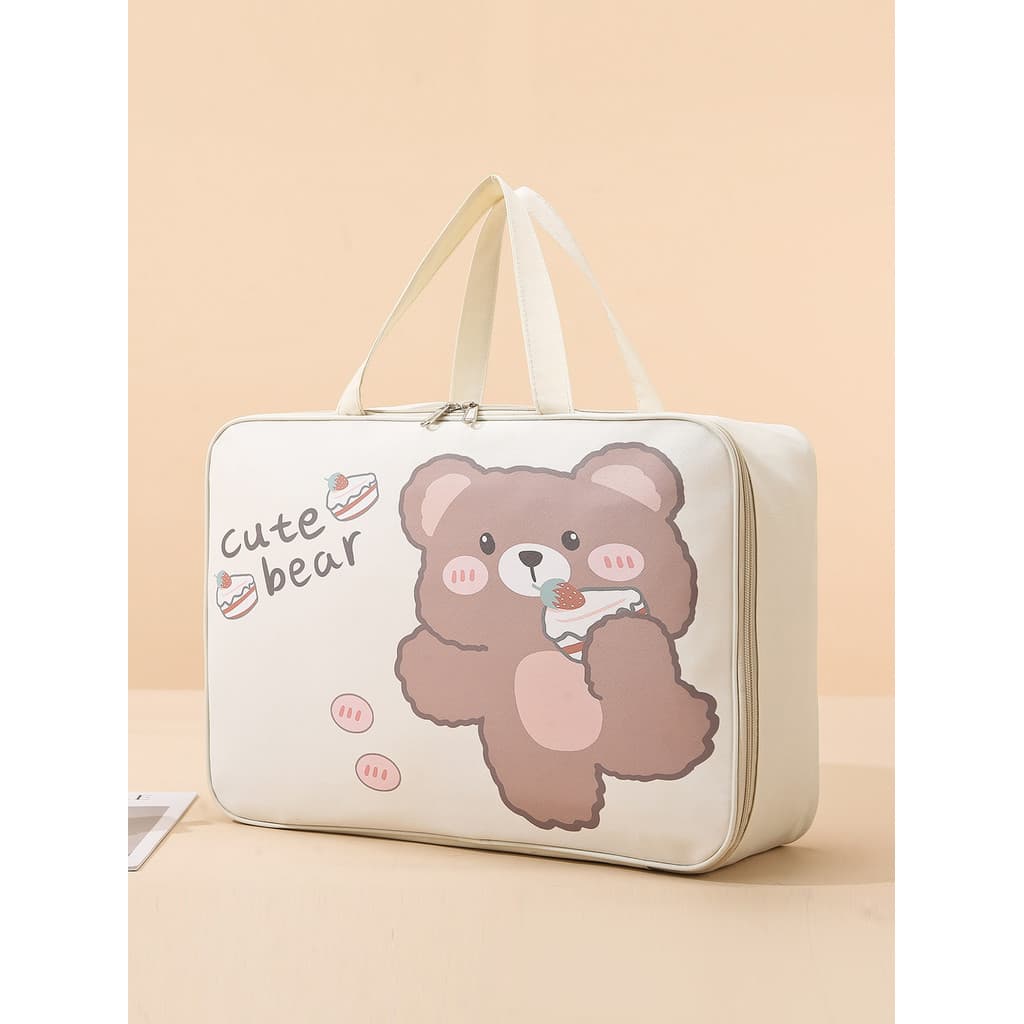 Bolsa leve de viagem de curta distância feminina dupla leve portátil saco de armazenamento de roupas pode cobrir carrinh