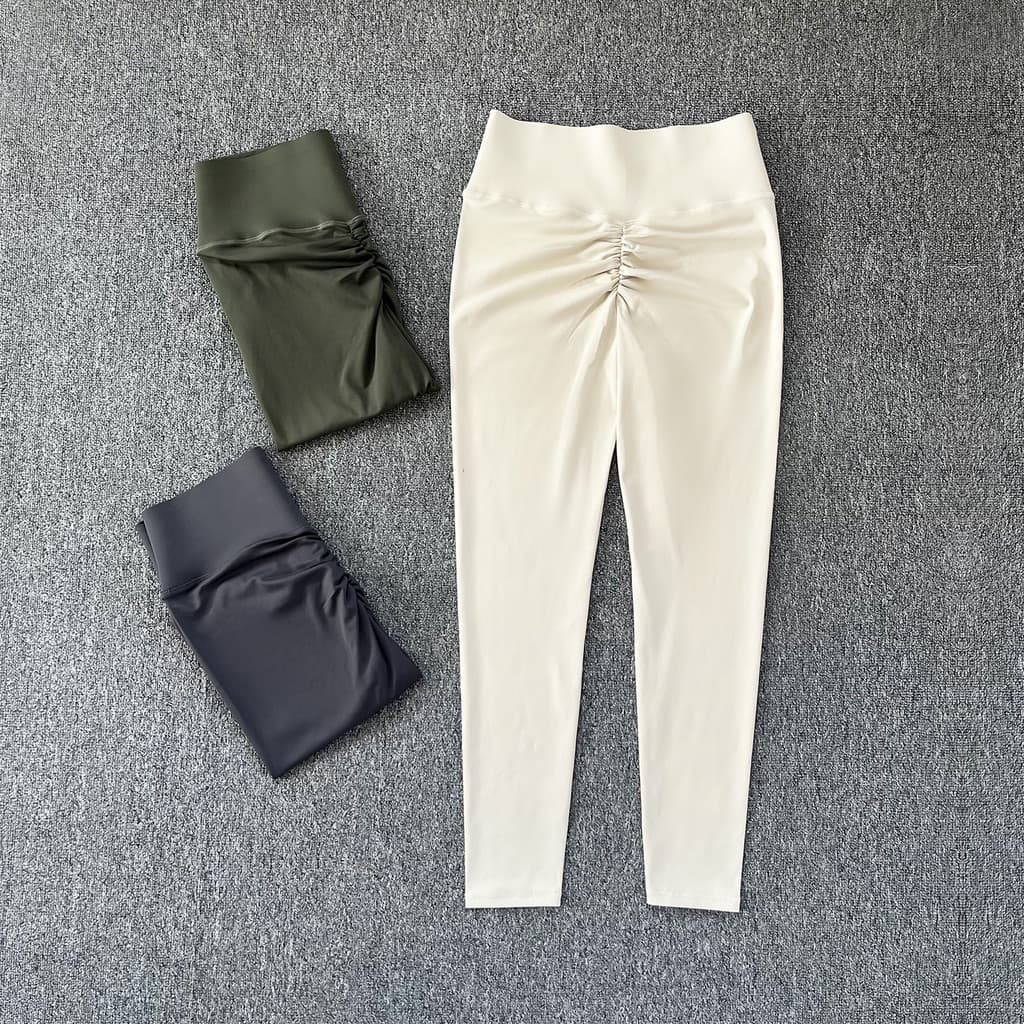 Lu's mesmo estilo fitness nu Yoga calças finas cintura alta hip Lift pêssego hip esportes Leggings correndo calças de fi