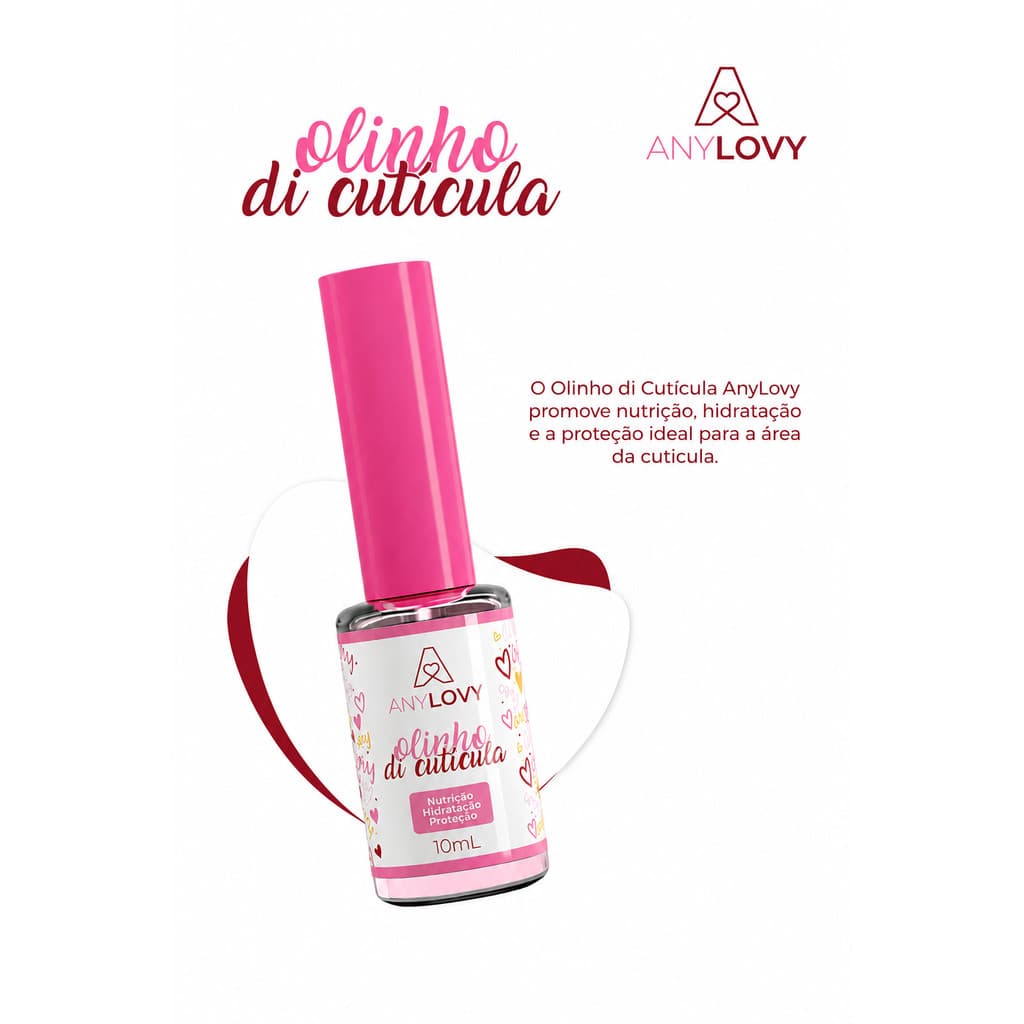Olinho De Cutícula 10ml Anylovy - Nail Designer Unhas Em Gel Oleo Hidratante