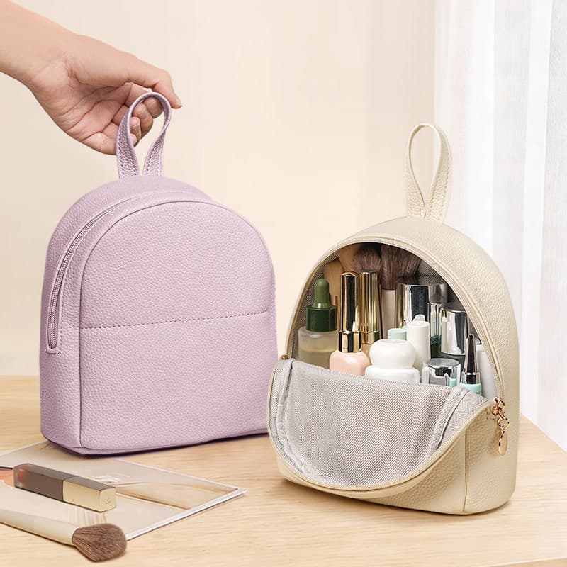 Bolsa cosmética feminina portátil, bolsa pequena para viagem, 2025, novo estilo, divisória Standable, armazenamento, bol