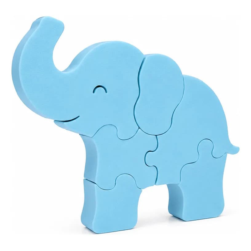 Brinquedo Quebra-Cabeça Elefante Educativo Impressão 3D Infantil Montar 6 Peças