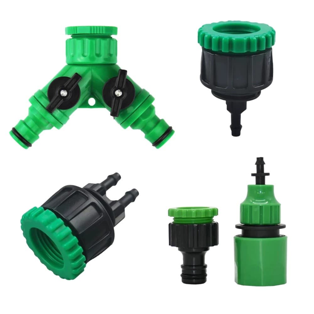 Bico Adaptador De Torneira Mangueira Para Microtubo Irrigação 4mm 8mm Y Engate Rápido 1 Ou 2 Saída