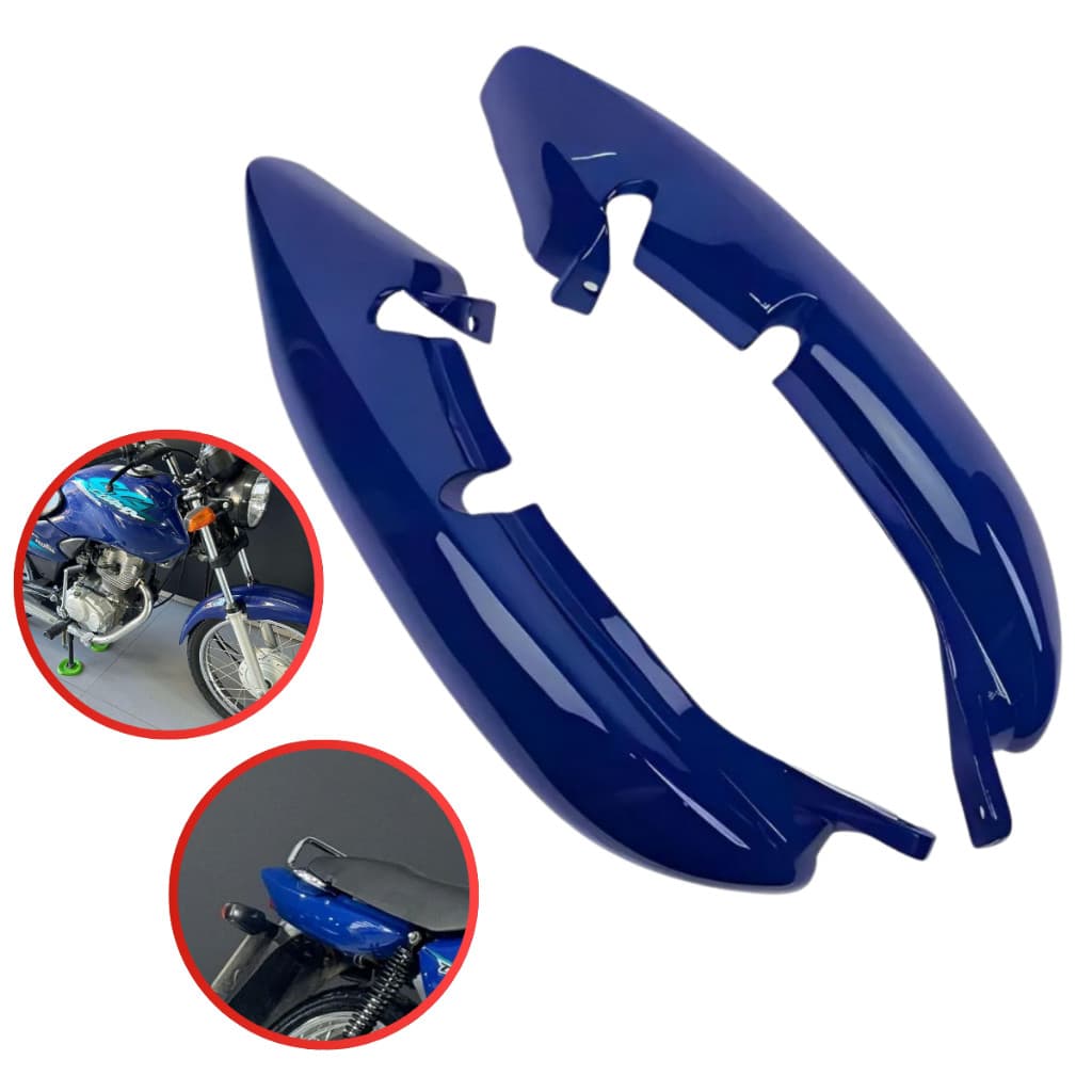 Carenagem Traseira Rabeta Titan 125 2000 até 2004 Azul Com Brilho Envernizado