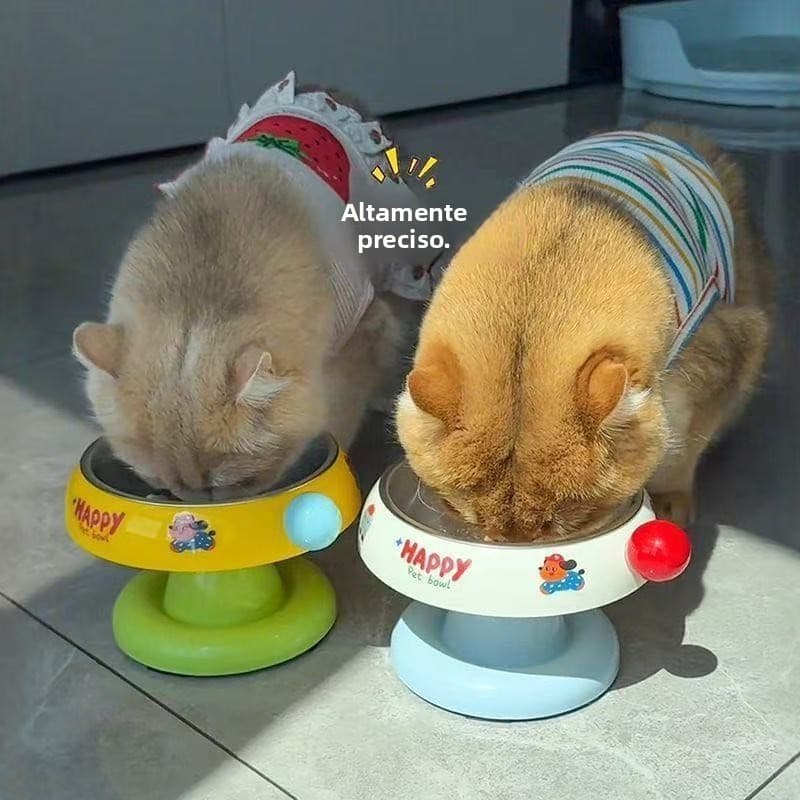 Tigela Elevada De Aço Inoxidável Para Animais De Estimação , Antiderrapante , Anti-Queda , De Água , Proteção Pescoço Cã