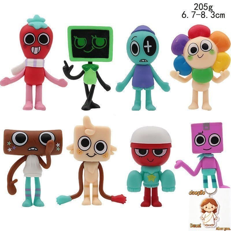 8 peças Dandy's World Figure Boneca Modelo Bolo Assando Decoração opp