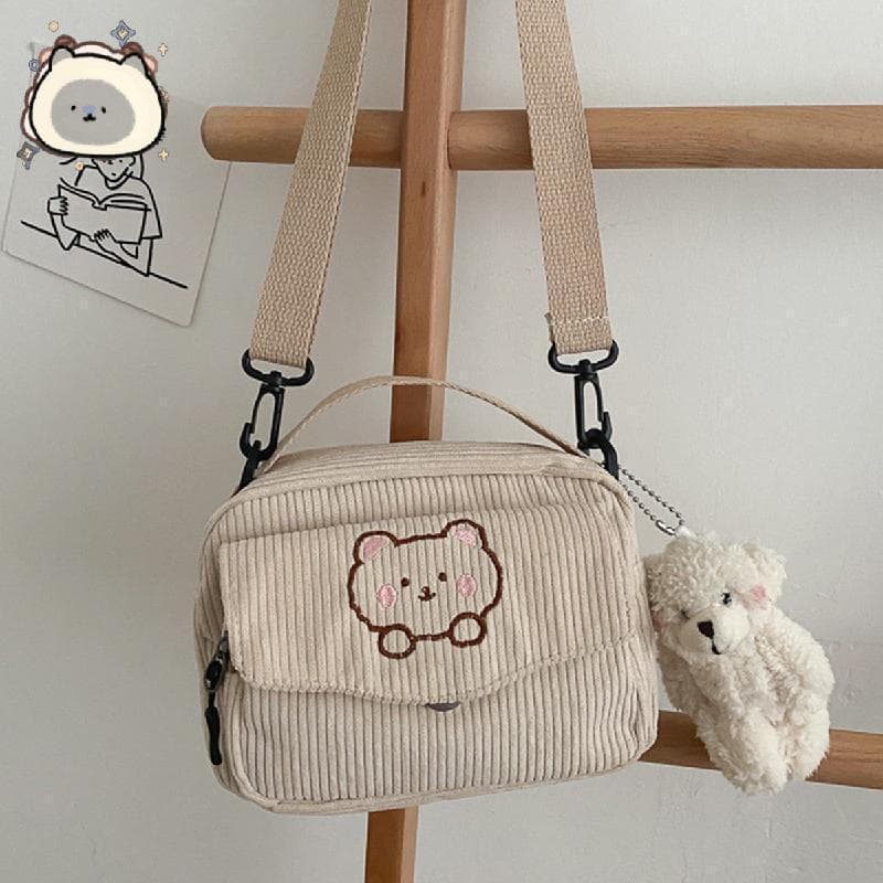 Bolsa Crossbody De Lona Kawaii Fofa Para Meninas , De Ombro Estética Harajuku Japonesa Estilo Coreano Casual Leve Estuda