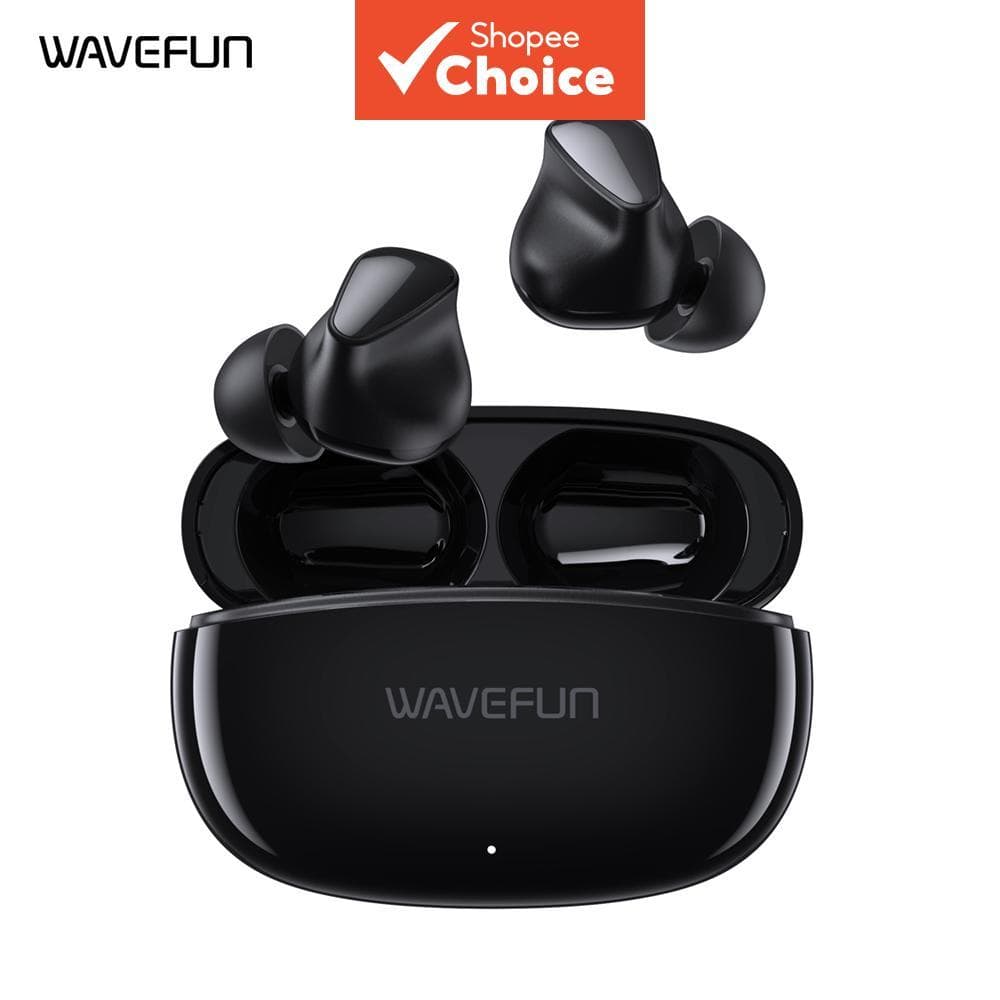 Fone de Ouvido Wavefun Rock sem Fio Bluetooth com Cancelamento de Ruído, Controle Touch, Microfone, Carregamento Rápido