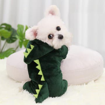Fantasia de Dinossauro para Cachorros - Pelúcia Macia e Segura