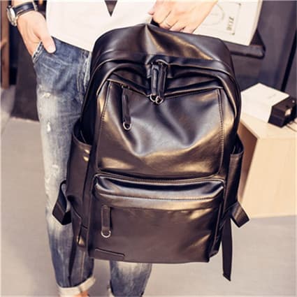 Estação Europeia Bolsa Masculina de Couro Genuíno Mochila Simples Versão Coreana Bolsa de Viagem de Grande Capacidade Bo