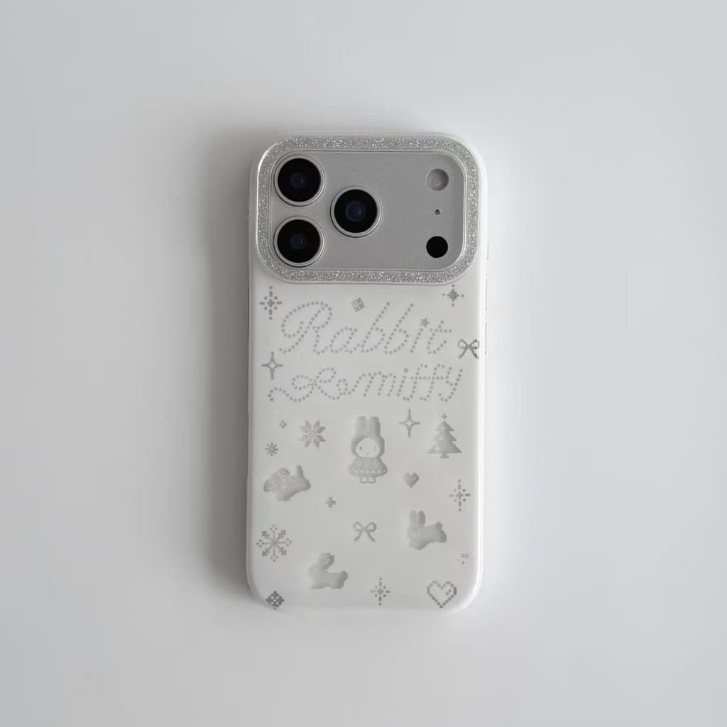 capinha iphone 13 capinha iphone 13 pro max capa iphone 13 normal anti impacto Inverno Natal Miffy Adequado para Apple 1