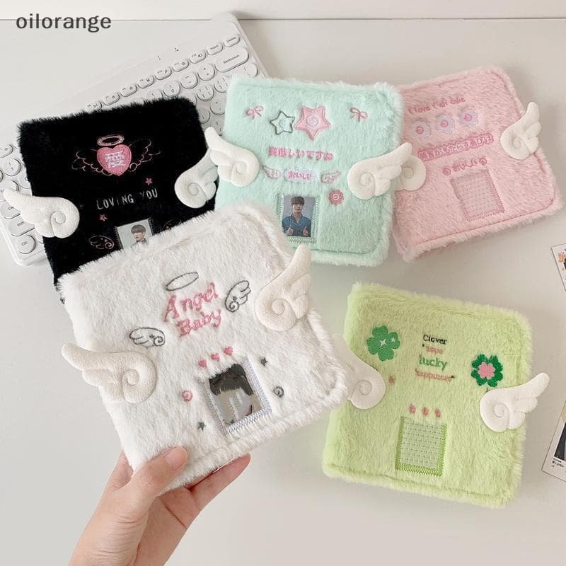 OLL INS Estilo Asa De Pelúcia Fichário Livro Fotos Álbum Photocard Bonito Coletar Ídolo De Folhas Soltas Armazenamento D