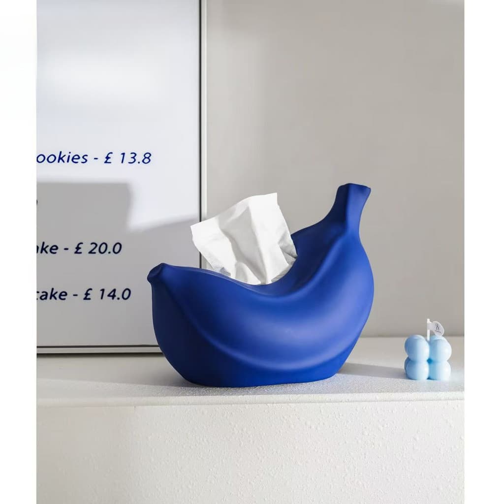 Não banana verde criativo banana caixa de tecido armazenamento doméstico sala estar mesa café mesa jantar quarto cerâmic