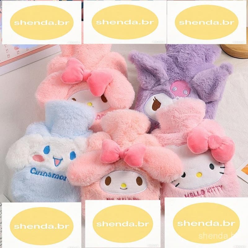 Peacesujn Sanrio Hello Kitty Aquecedor De Mãos De Pelúcia Pacote De Calor Fofo Kuromi Cinnamoroll Melody Aquecimento Reu