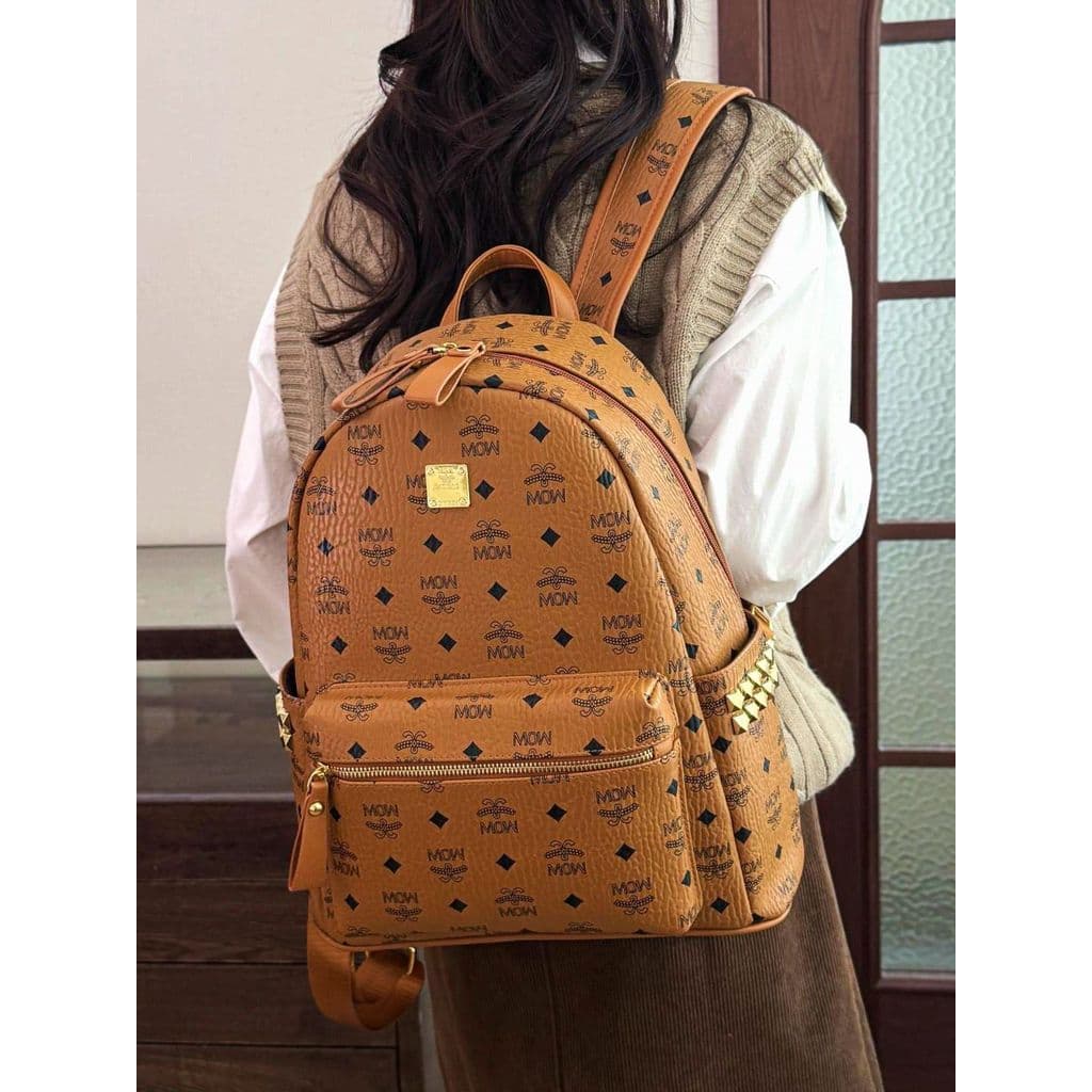 2026 novo estilo impresso mochila feminina Casual moda estudante universitário saco de escola couro macio grande capacid