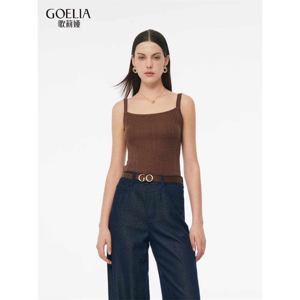 Gelia camisola feminina verão exterior usar novo estilo moda usar malha curto topo 1E5C5B580