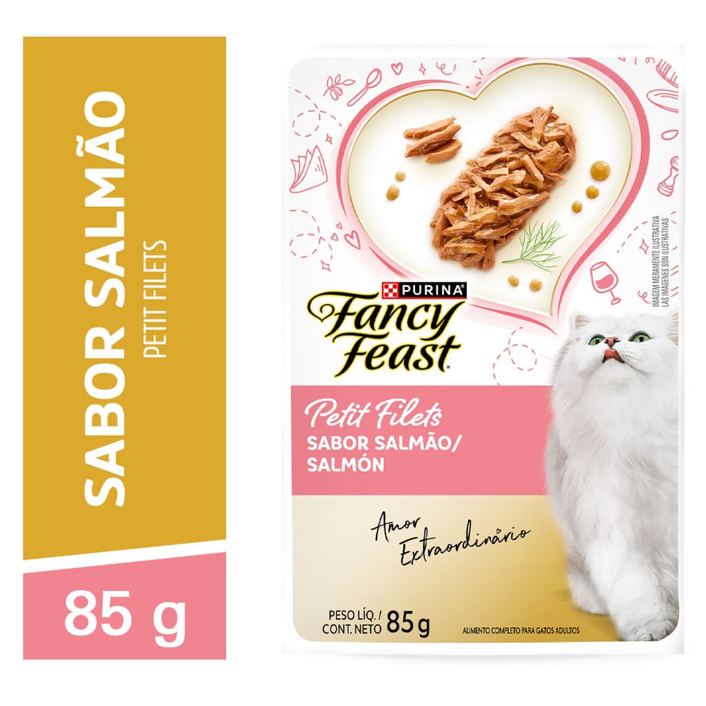 PURINA® FANCY FEAST® para Gatos Adultos Petit Filet Salmão 85g