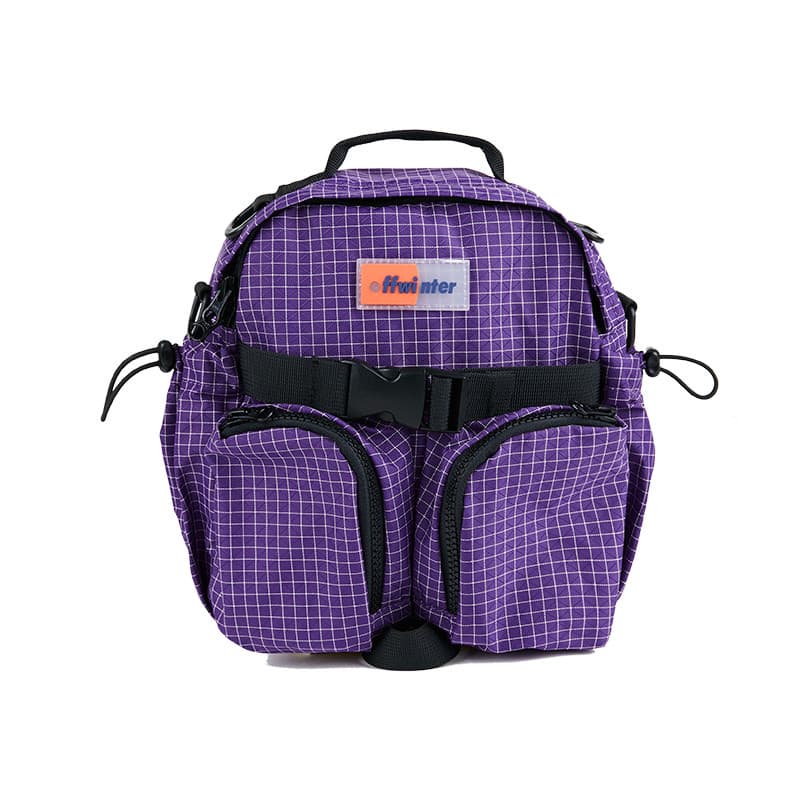 Mochila OFFWINTER Urban Tour Pequena Bolsa Roxa Xadrez
