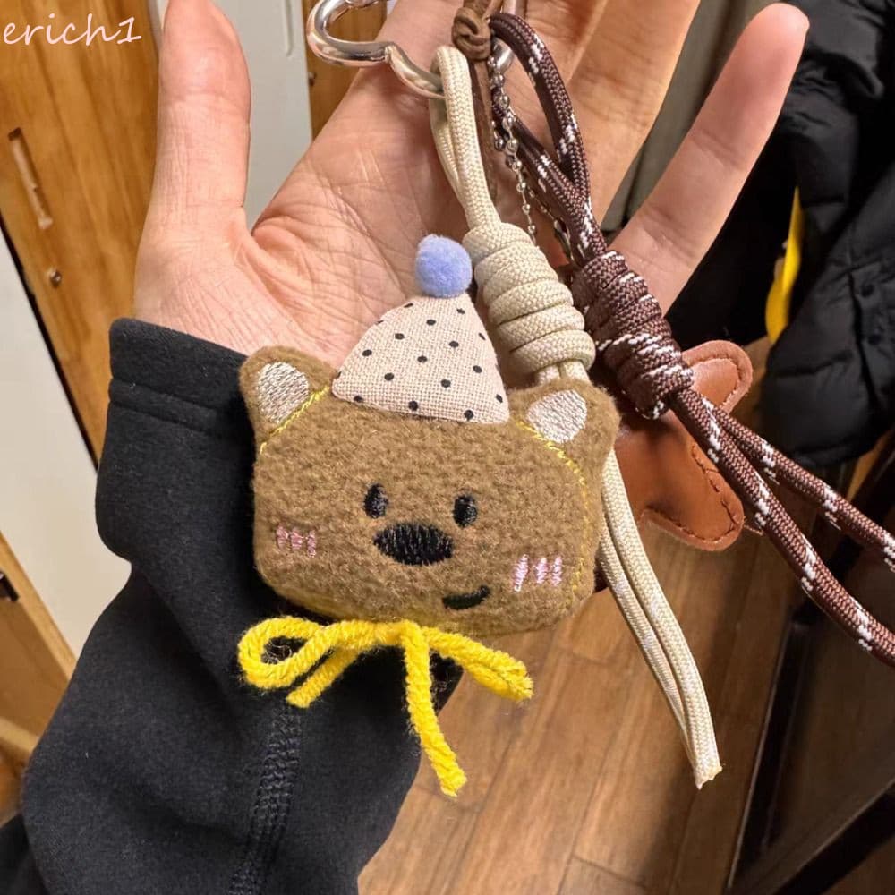 Pingente De Boneca De Pelúcia De Urso ERICH1 , Chaveiros De Série Animal Macio De Algodão PP , Multiuso