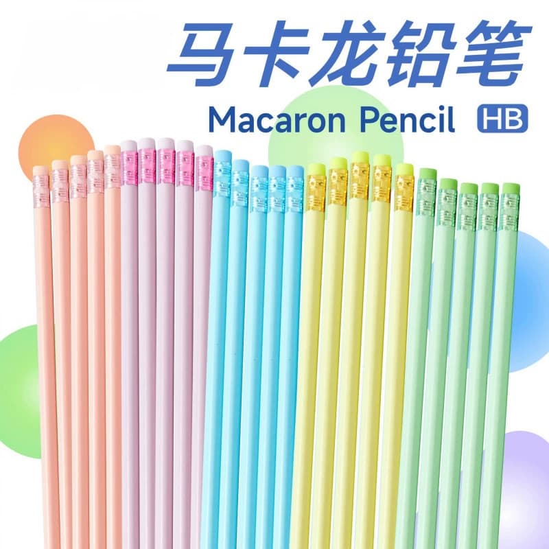 Macaron Color HB Lápis Cor Gradiente Mecânico Lápis Estudante Escritório Papelaria