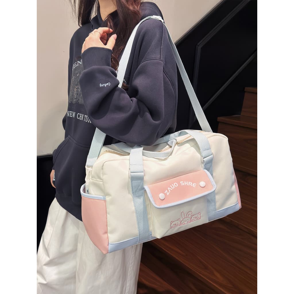Saco de ginásio feminino Yoga esportes bolsa seco molhado separação contraste cor leve de curta distância Cross-body Duf