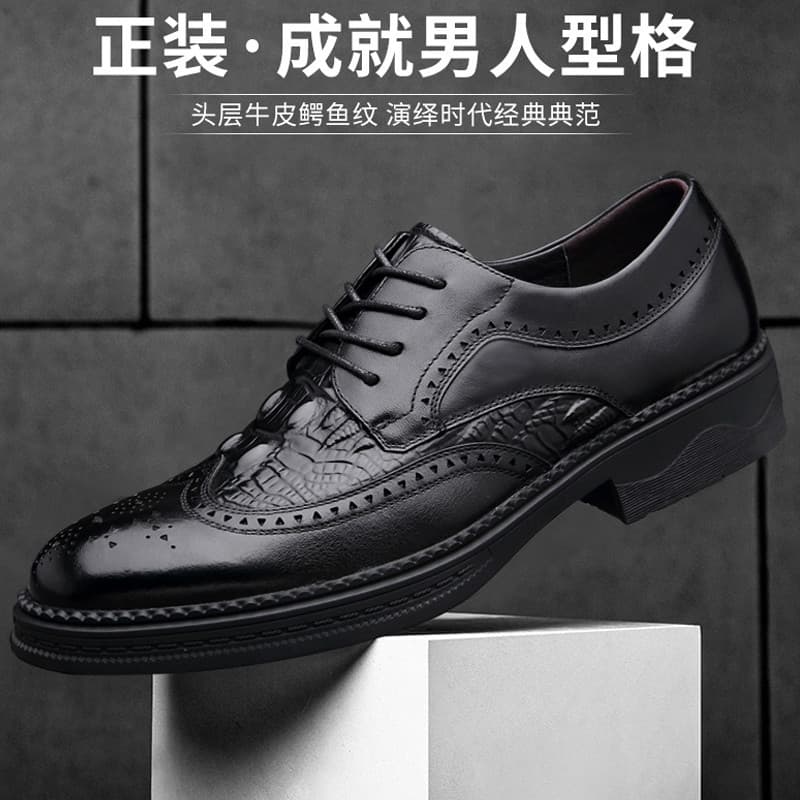 2026 primavera verão novo estilo britânico couro genuíno Brogue sapatos de couro Formal na moda All-Match negócios padrã
