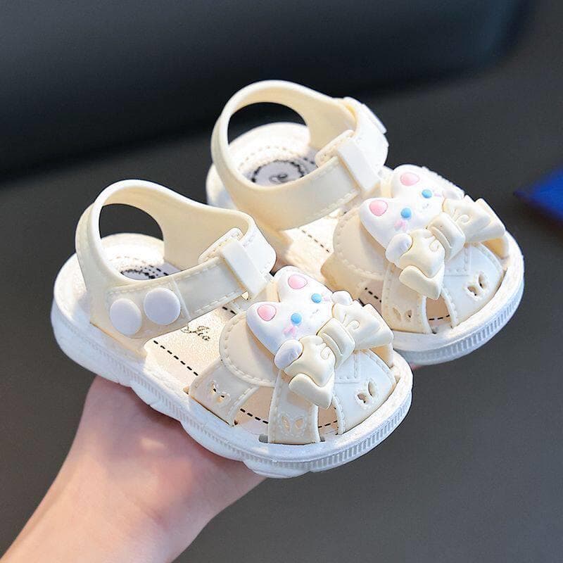 Verão meninas sandálias antiderrapantes de sola macia crianças novo estilo bebê Toe-coberto sapatos da criança bonito co