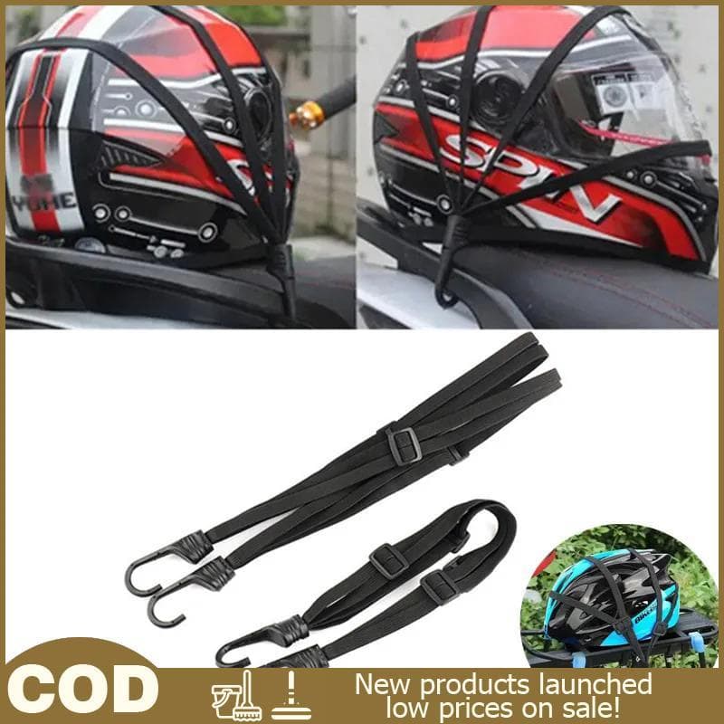 60/90CM Tiras De Capacete Da Motocicleta Acessórios Gancho Bagagem Retrátil Corda Elástica Cinto Fixação