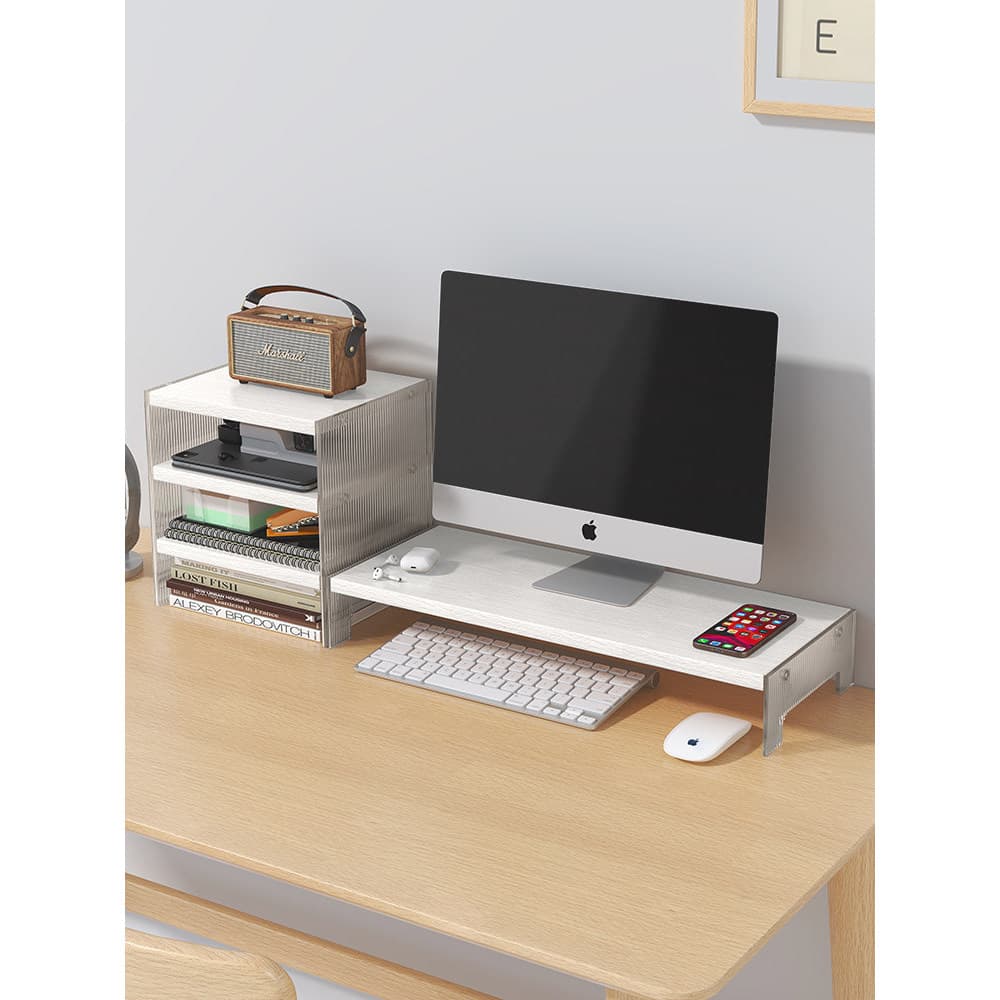 Suporte para Monitor de computador, rack de aumento de tela de mesa, suporte para Notebook, prateleira de escritório, al