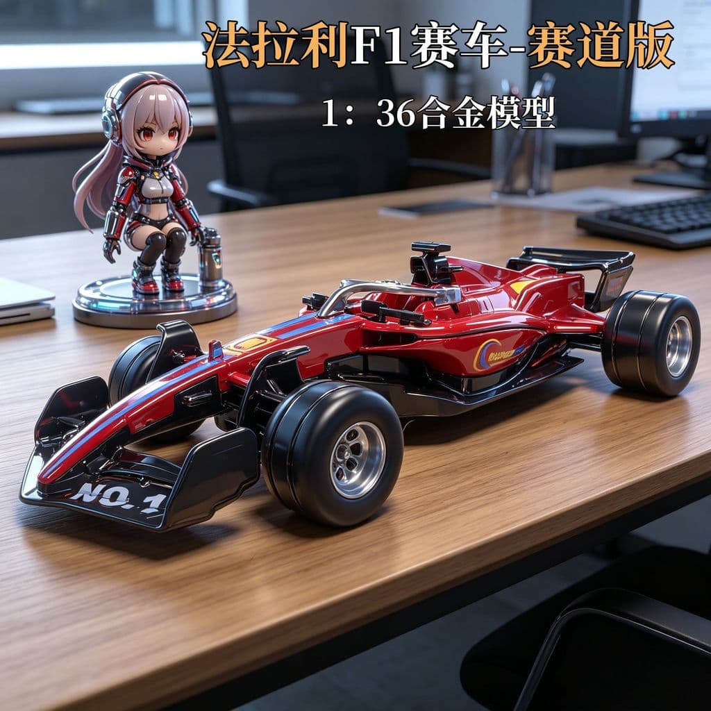 Modelo de Carro de Corrida McLaren F1 em Liga Simulada, Carro de Brinquedo Deslizante para Crianças, Ornamento Colecioná