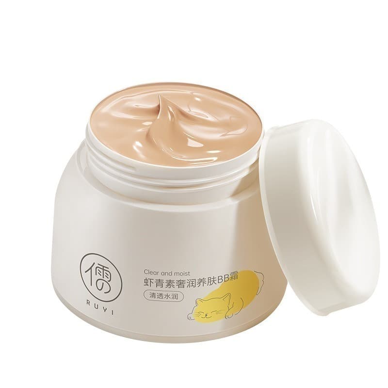 [Ruyi] Base Líquida BB Cream com Astaxantina - À prova d'água, resistente ao suor, de longa duração, iluminadora, disfar