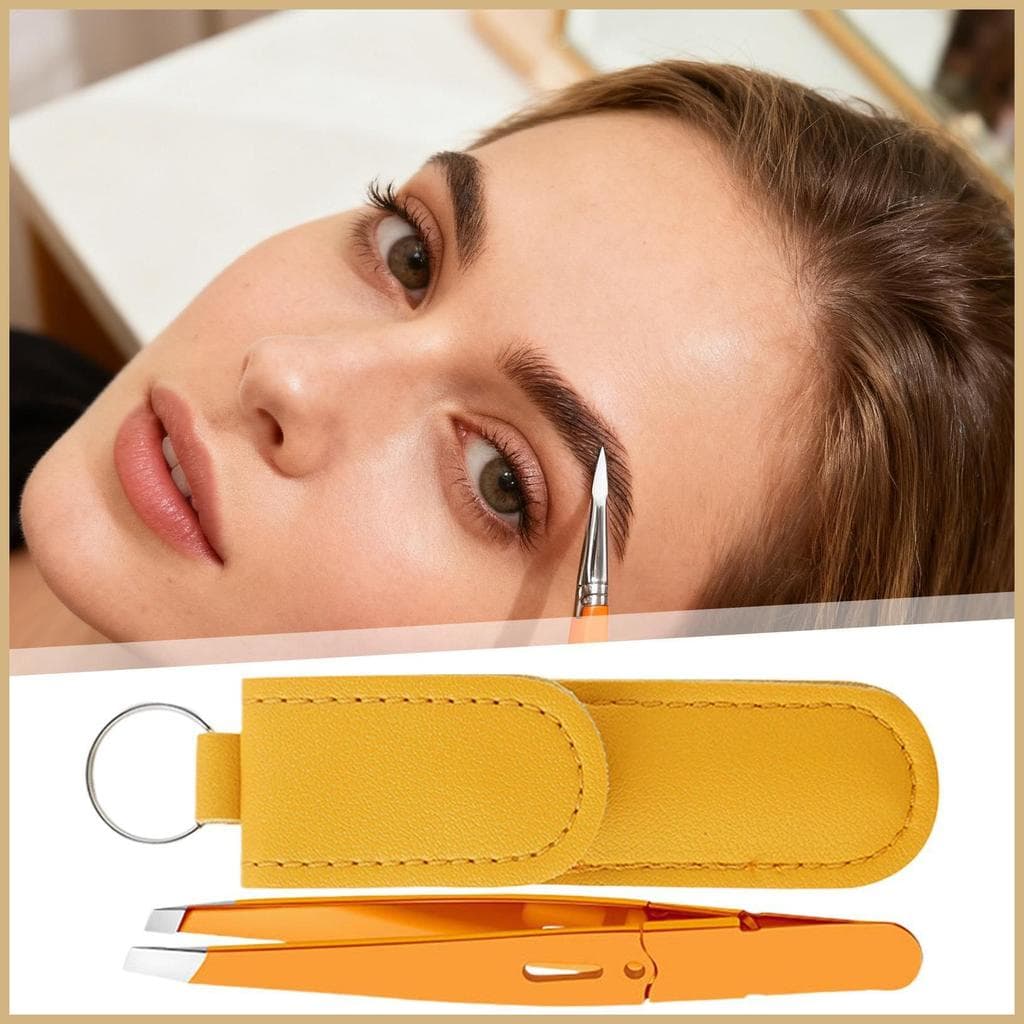 Pinça Para Mulheres De Aço Inoxidável Cabelo Facial Inclinado Sobrancelha Arrancar Ferramenta Queixo Chicote Rosto Alici
