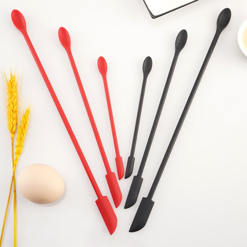 Mini espátula de Silicone afiada estendida garrafa cosmética espátula Jam espátula creme espátula colher de duas cabeças
