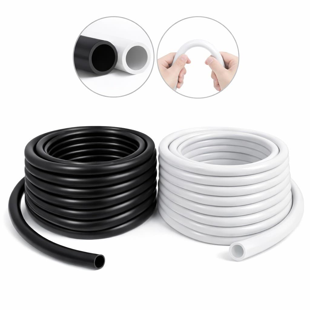 Mangueira de Chuveiro Silicone Reforçada Alta Pressão Universal – Preta e Branca