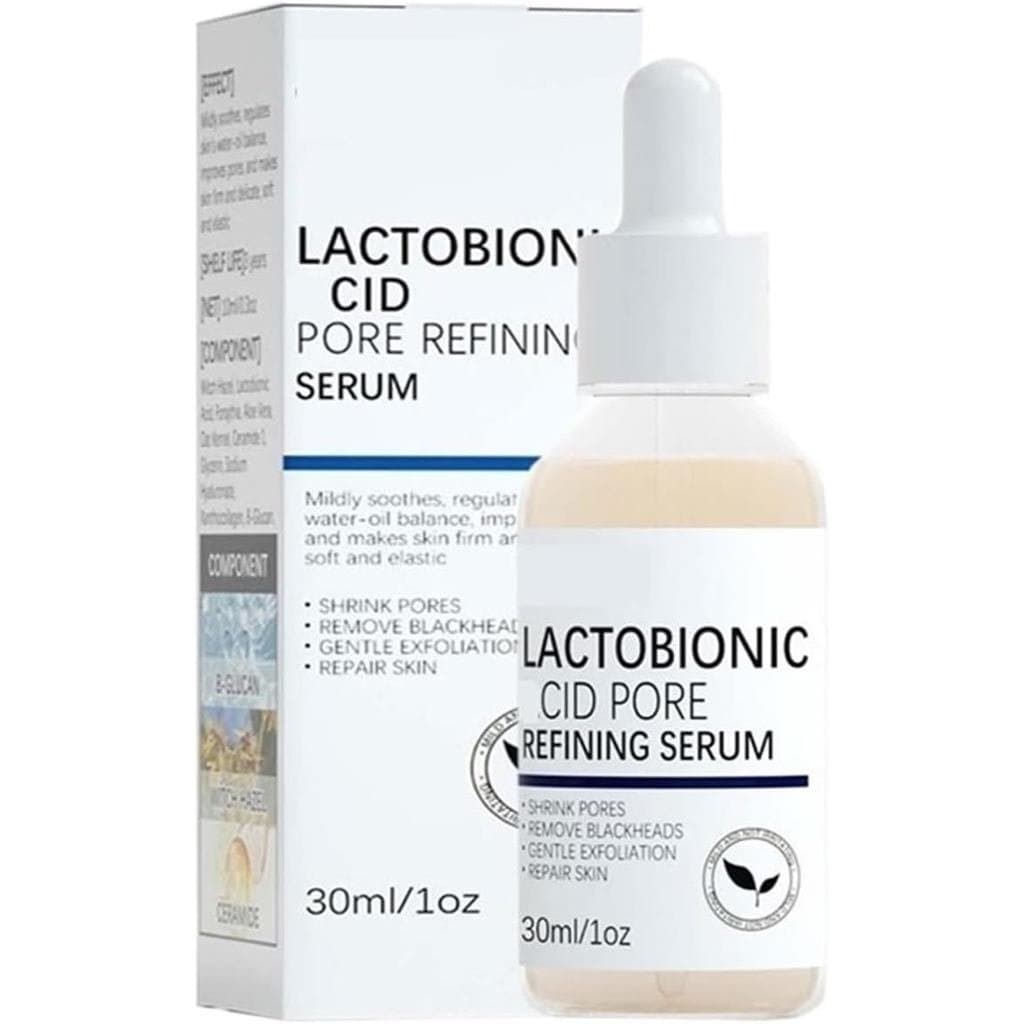 Sérum Refinador de Poros com Ácido Lactobiônico, Sérum Facial para Reduzir Poros Dilatados, Sérum Redutor de Poros
