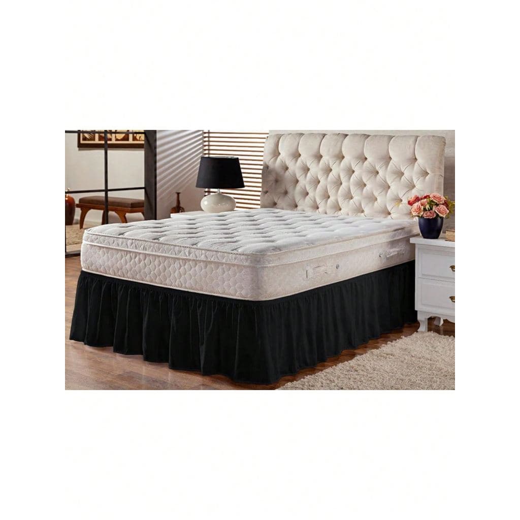 Saia Para Cama Box Premium Com Elástico Ajuste Perfeito Cobre Box Tecido Macio Solteiro Casal Queen King