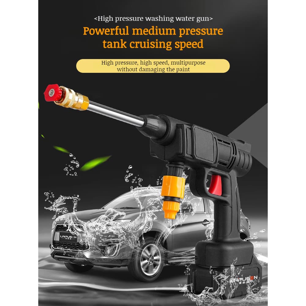 【Silencioso e Eficiente】[Prático e Eficiente] Pistola de Água Portátil/Lavadora de Alta Pressão/Limpeza Automotiva