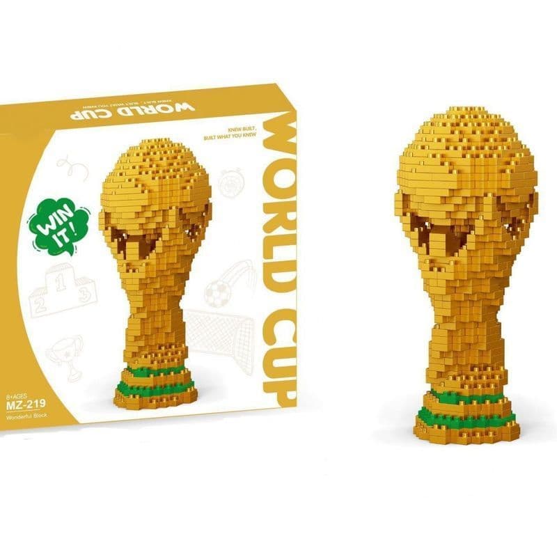 1.000 pçs Lego blocos de construção copa do mundo futebol troféu partículas quebra-cabeça montagem modelo brinquedo pres