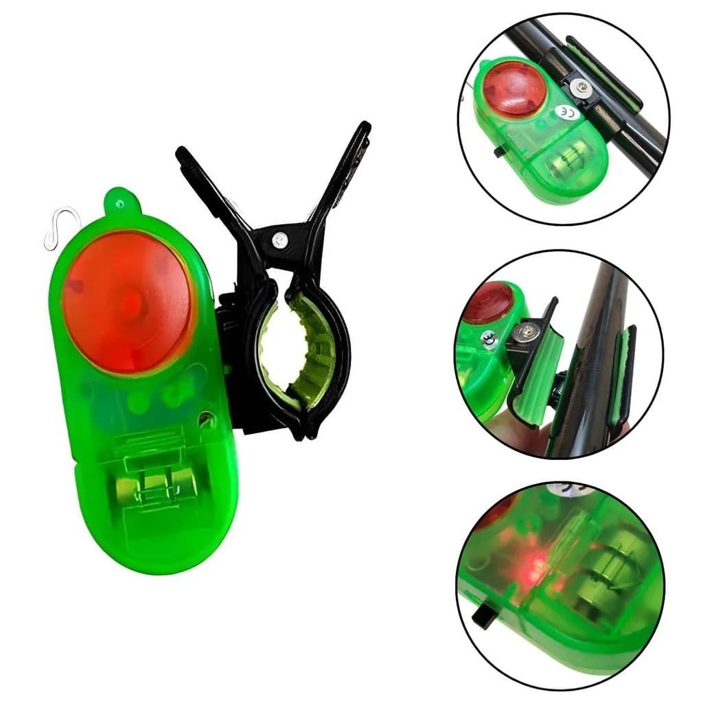 Alarme Sonoro com Led para Pesca Uso em Varas