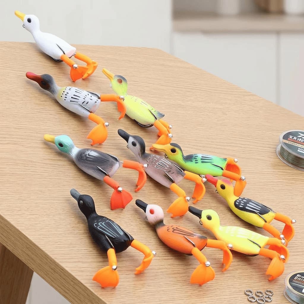 Isca Artificial Pato de Silicone Hélice Dupla 9,5cm