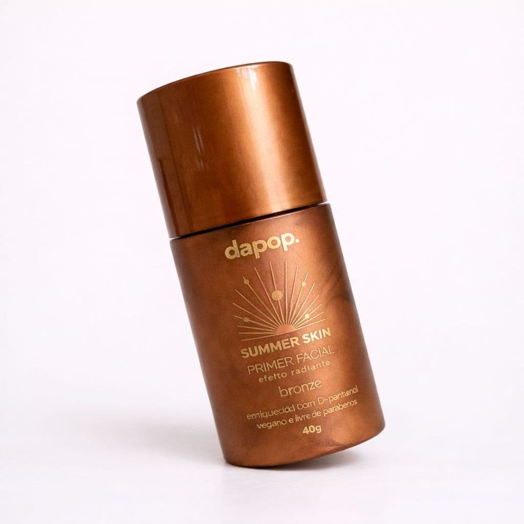 Primer Facial Dapop Summer Skin Efeito Radiante, Bronzeador Iluminador e Acabamento Natural