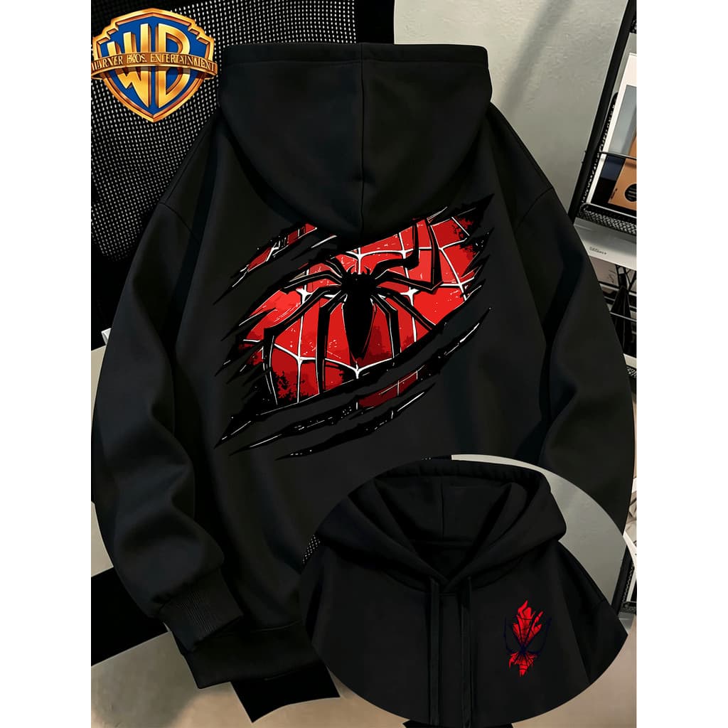 MOLETOM Moda Masculina, Estampa de Garra, Moletom com Capuz Estilo Solto para Homem, Cordão Ajustá