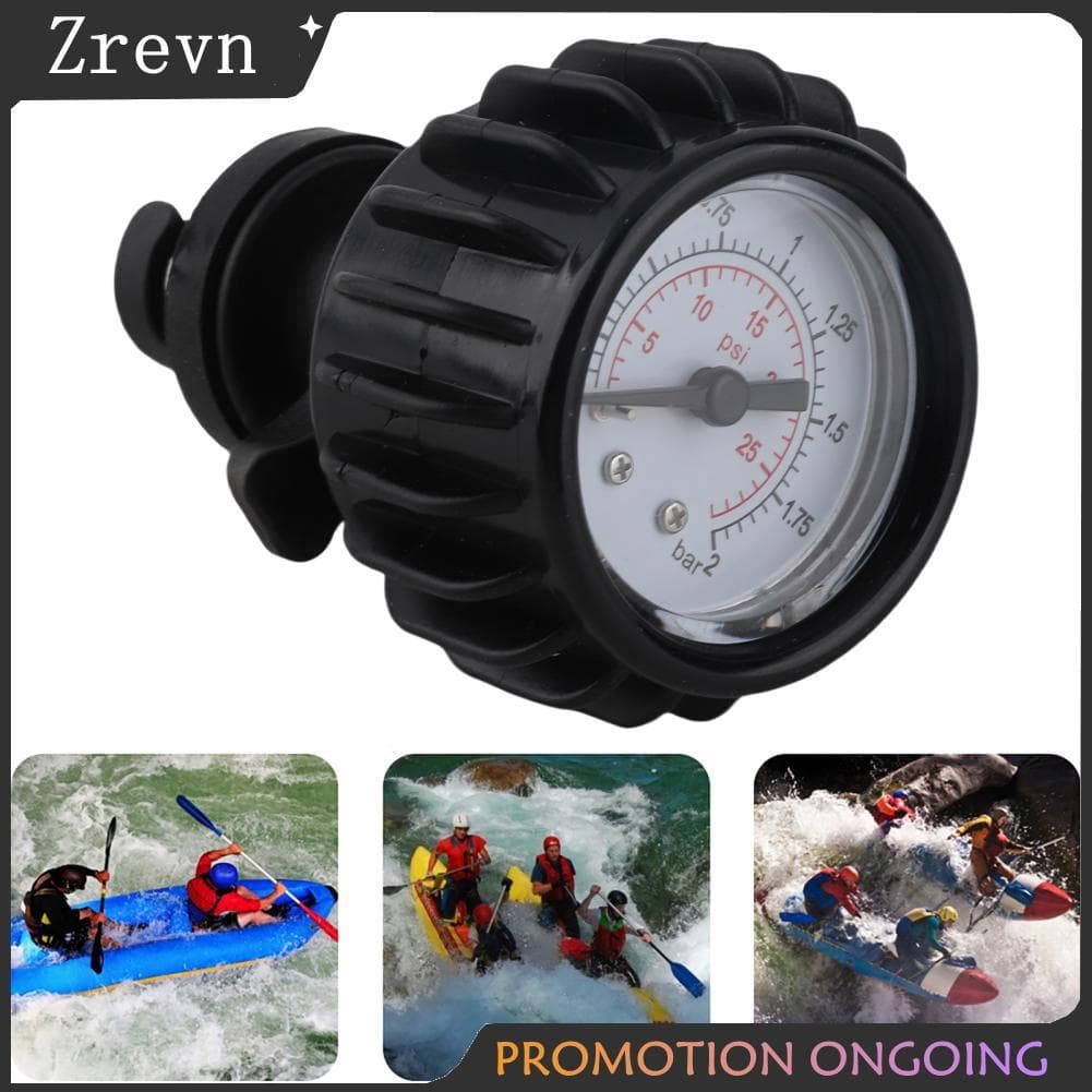 Zrevn-br Keenso Medidor de ar para barco inflável, 0-2 BAR ou 0-30 PSI, ferramenta de medição unidirecional de pressão