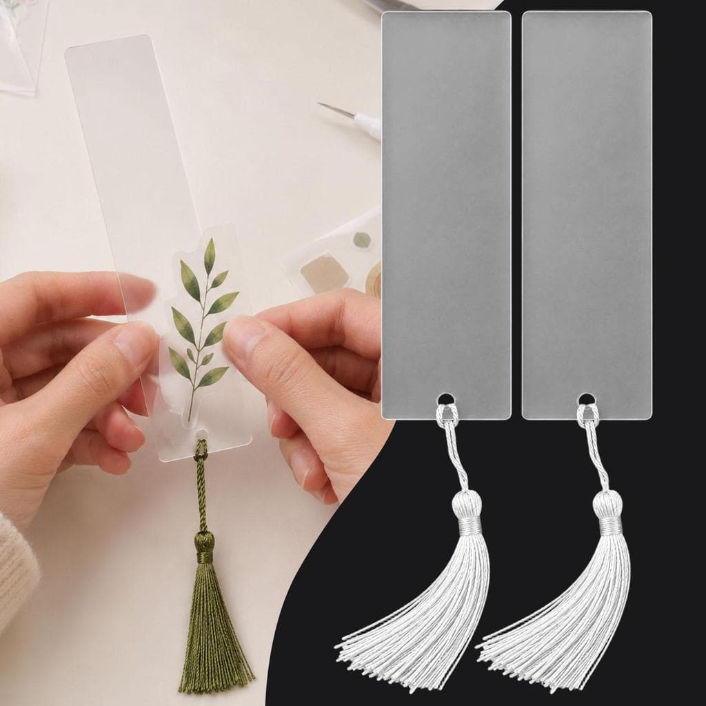 Guia De Página Acrílica Personalizada DIY Multiuso-10 Peças Folha Em Branco De Pintura Transparente Antioxidação-Ornamen