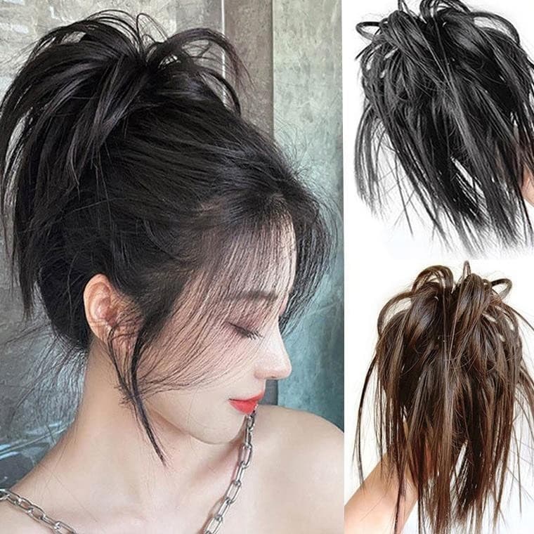 [WSP] Laço de cabelo para peruca de cabeça de bola de ninho de frango, bolsa de cabelo fofa com prendedor, novo estilo,