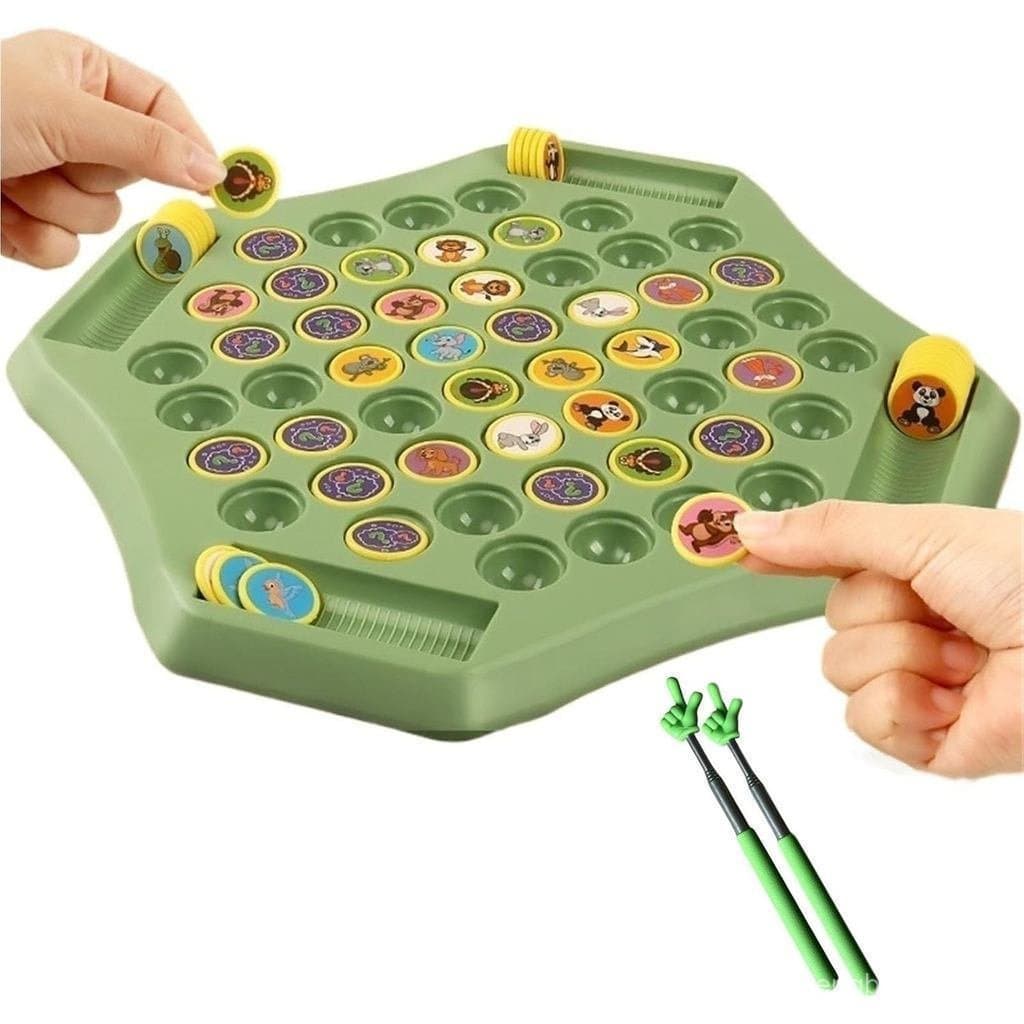 Jogo de Memória de Animais, Quebra-Cabeça de Cartas Dupla Face, Tabuleiro de Correspondência de Animais em Estilo Ca