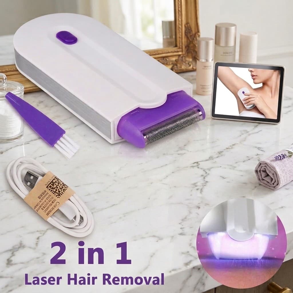 Depilador Facial E Corporal Recarregável Sem Fio Removedor De Pelos Com Acessórios